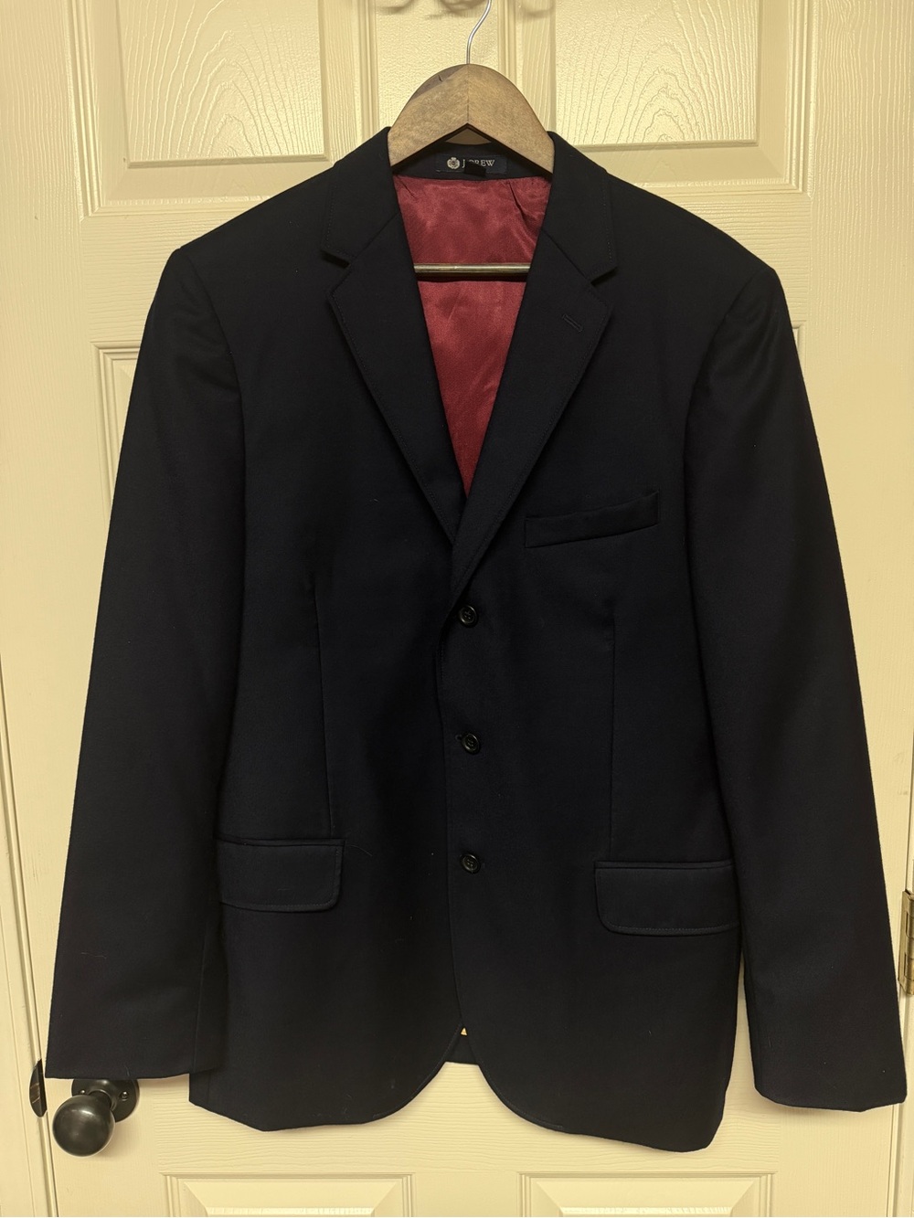 Men’s J. Crew style 90620 100% wool navy blazer size 42R Legacy Sportcoat